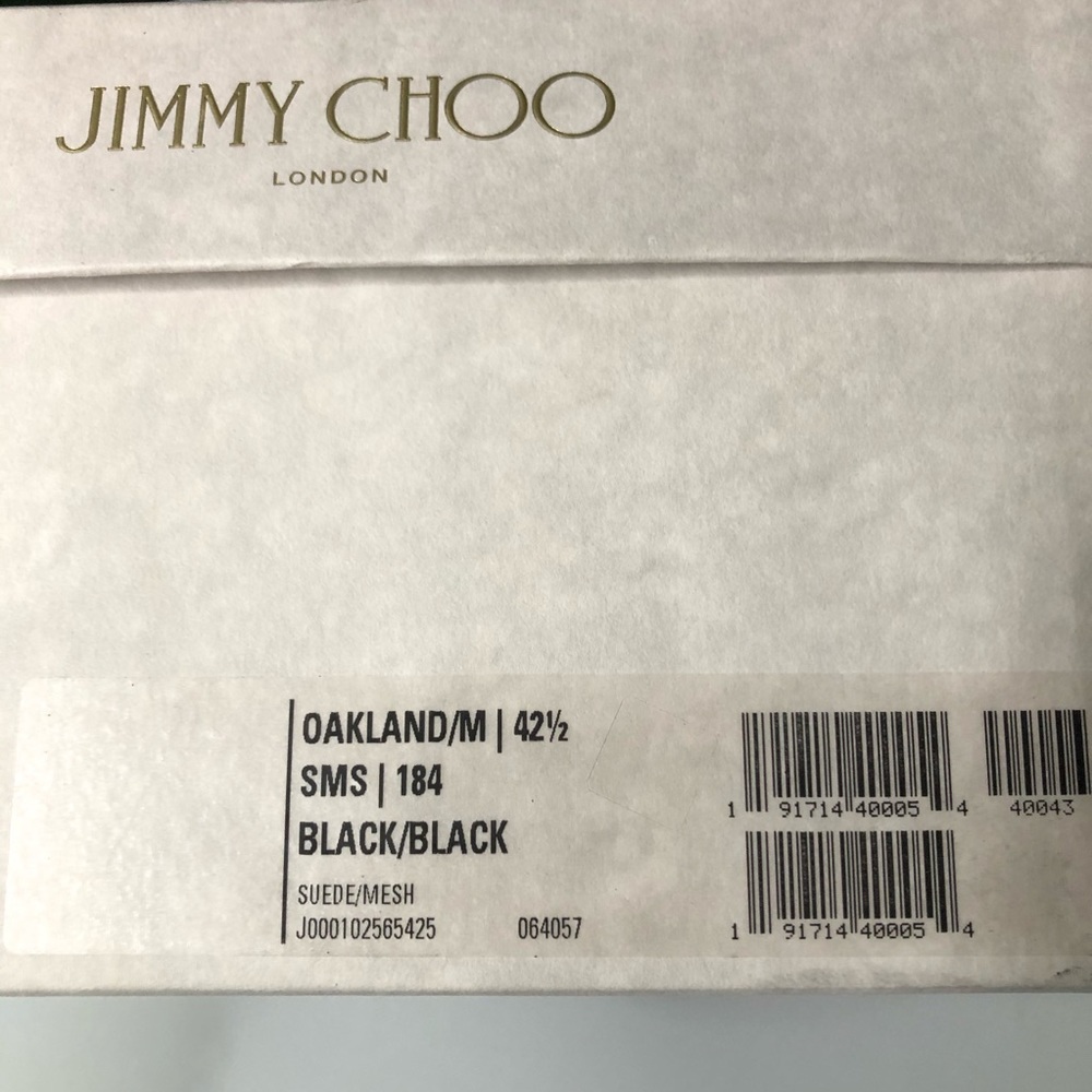 Jimmy Choo Black Slip-On Mens Sneakers Size 9.5 - Picture 9 of 9